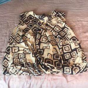 Plus size geometric blouse